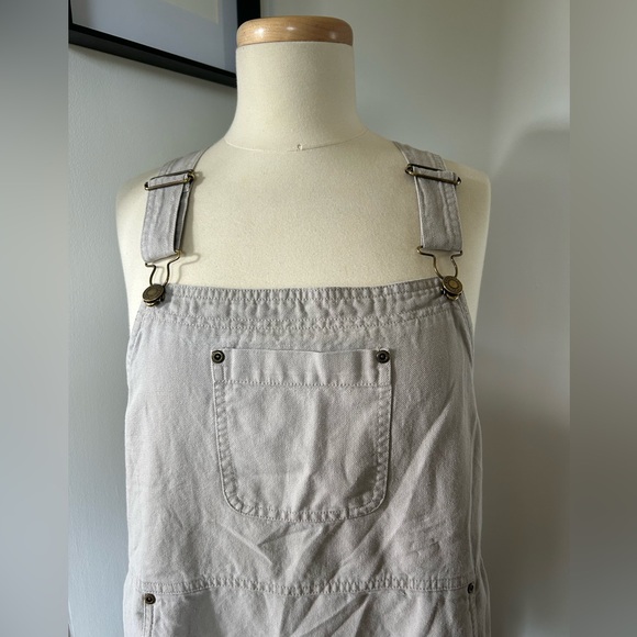 *SOLD* Vintage Woolrich Linen Blend Overalls Dress - Picture 1 of 6
